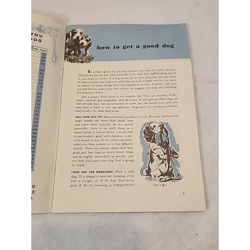 Vintage 1940s Small Sergeant's Dog Care &‎ Product Book Great For Junk Journals